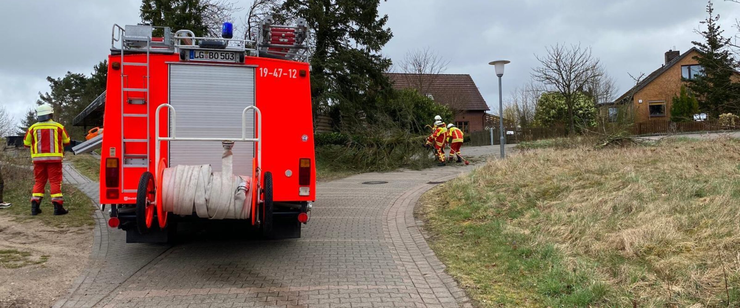 H0 - Sturmschaden - Baum auf Straße
